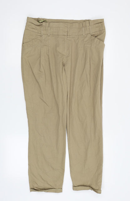 Select Womens Beige   Chino Trousers Size 14 L26 in