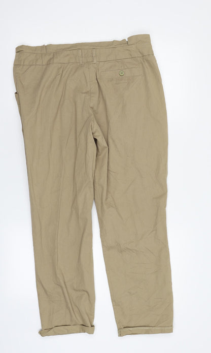 Select Womens Beige   Chino Trousers Size 14 L26 in