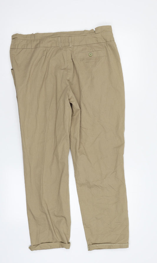Select Womens Beige   Chino Trousers Size 14 L26 in