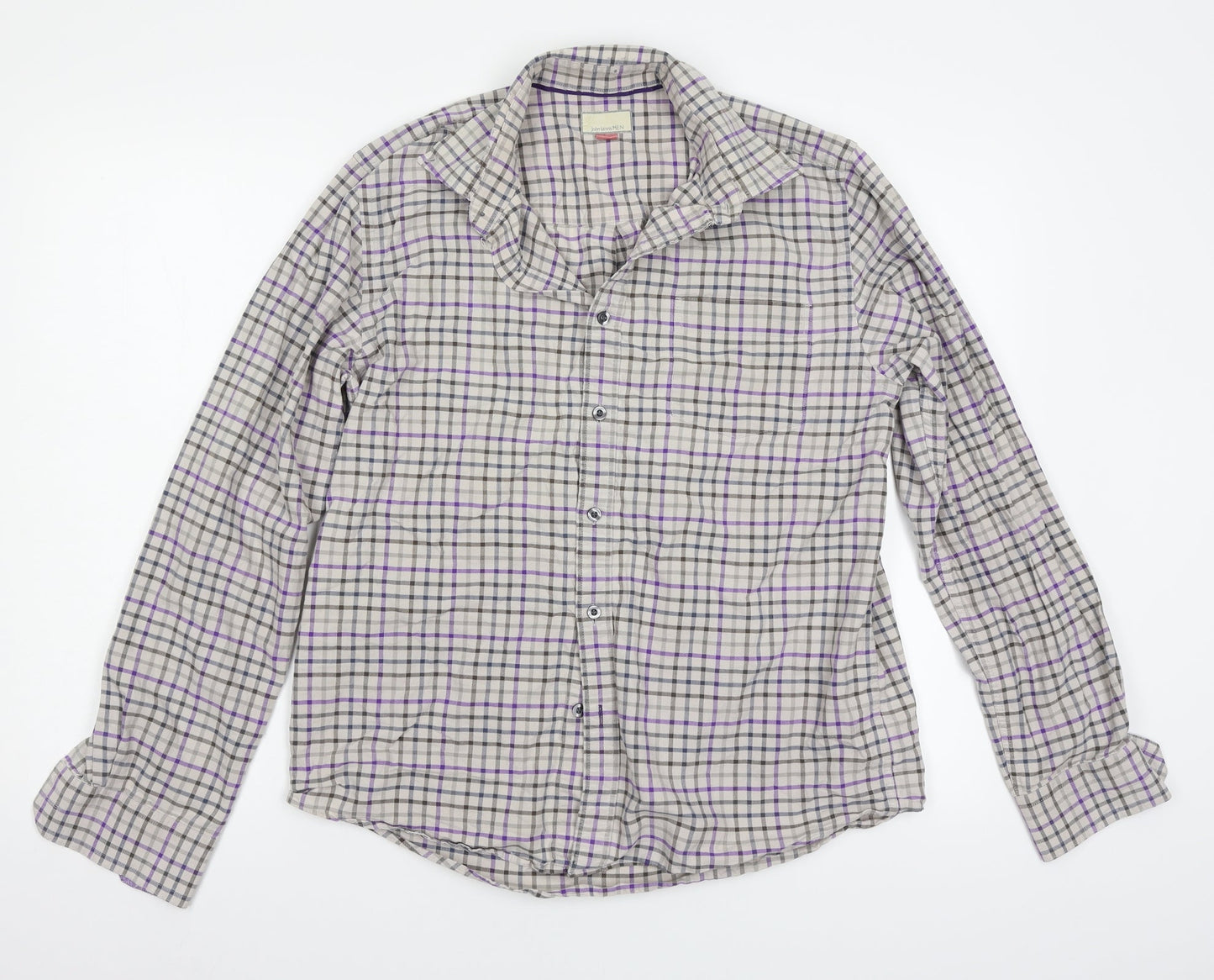 Mens UK Size M John Lewis Multicoloured  Button-Up Long Sleeve Casual Shirt