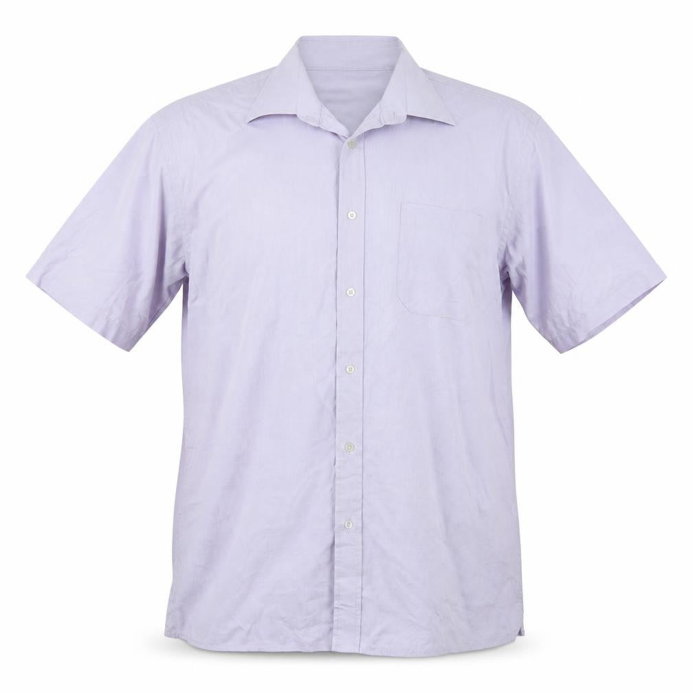 Mens UK Size XL Greenwods Blue  Button-Up Short Sleeve Casual Shirt