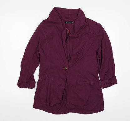 Internacionale Womens Purple   Jacket Blazer Size 12