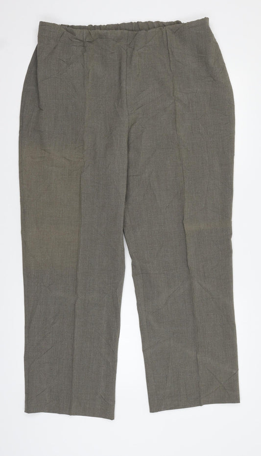 Isle Womens Green   Trousers  Size 18 L25 in