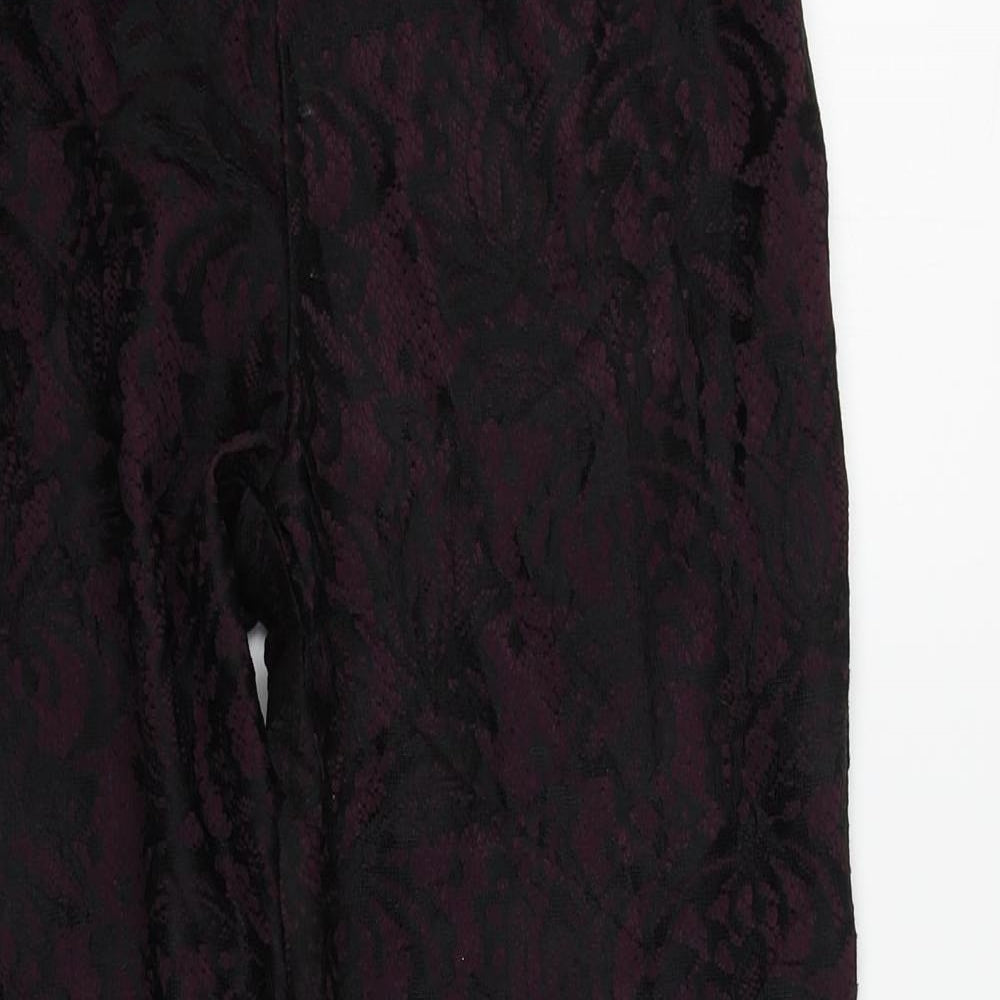 Womens UK Size 10 Boohoo Regular Fit  Purple Trousers