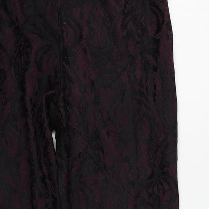 Womens UK Size 10 Boohoo Regular Fit  Purple Trousers