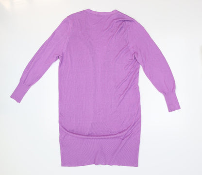 Simply Stock Stop Womens Purple  Rayon Cardigan Jumper Size L