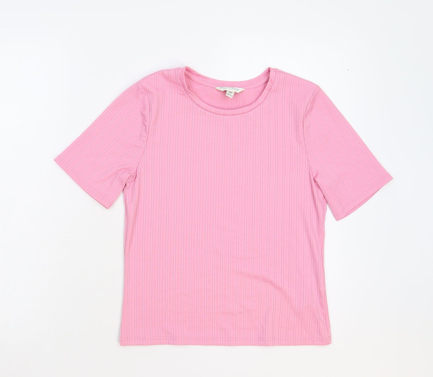 Miss Selfridge Womens Pink   Basic T-Shirt Size 14