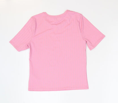 Miss Selfridge Womens Pink   Basic T-Shirt Size 14