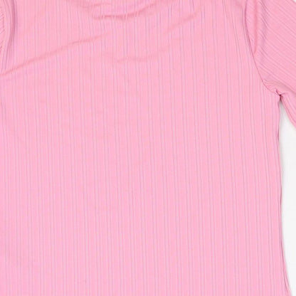 Miss Selfridge Womens Pink   Basic T-Shirt Size 14