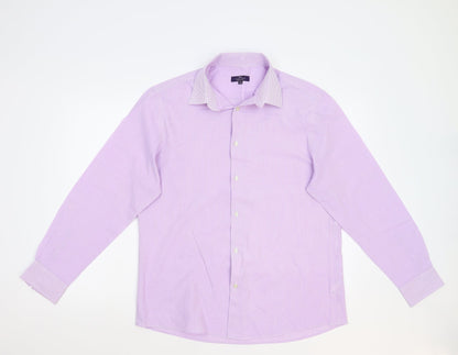 Tailor & Cutter Mens Pink Striped   Dress Shirt Size 42