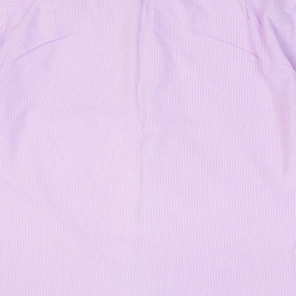 Tailor & Cutter Mens Pink Striped   Dress Shirt Size 42