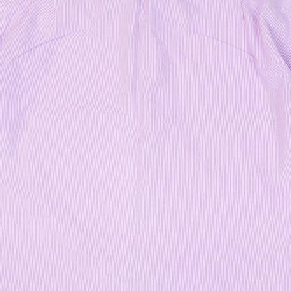 Tailor & Cutter Mens Pink Striped   Dress Shirt Size 42