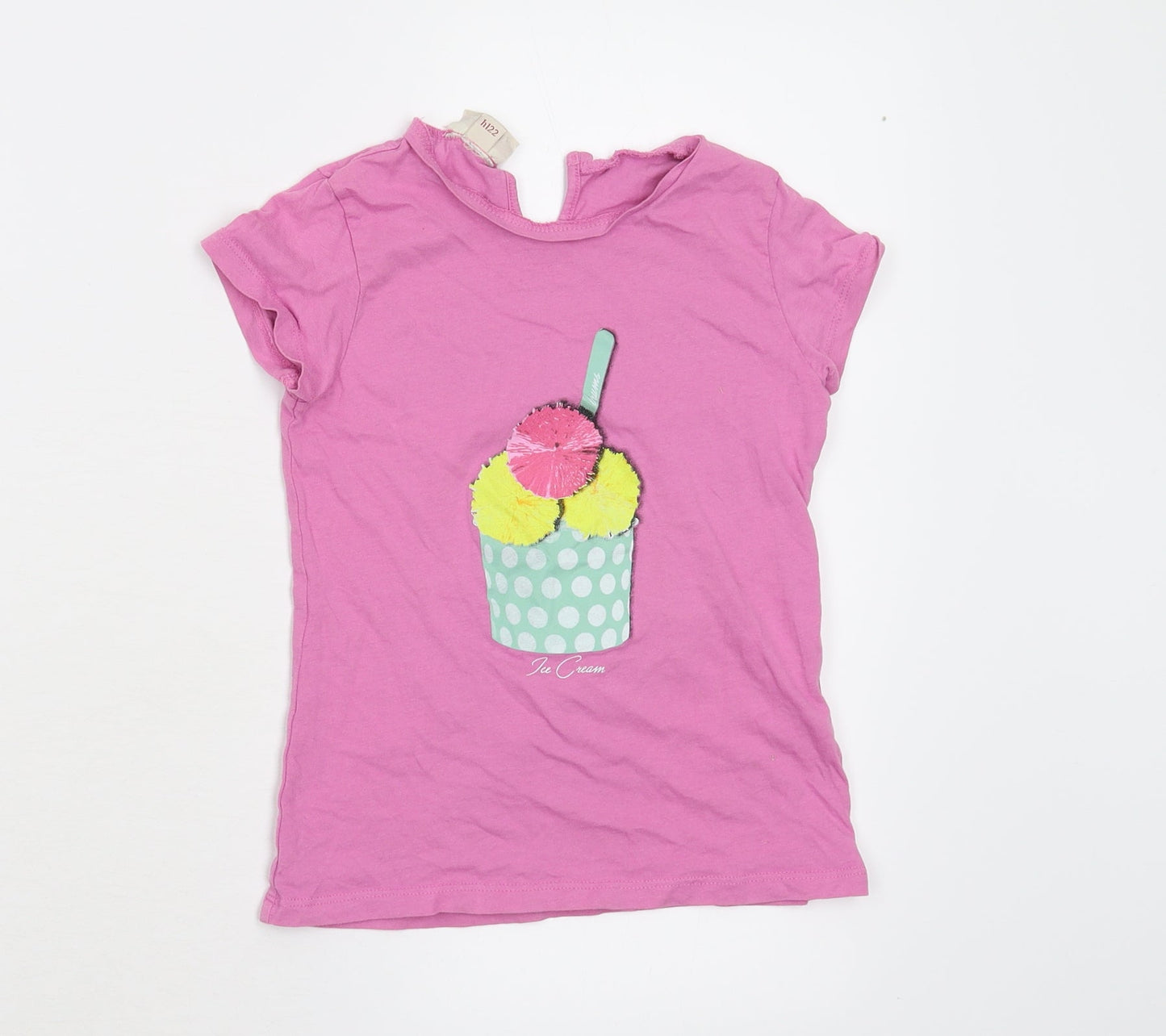 Brums Girls Pink   Basic T-Shirt Size 7 Years