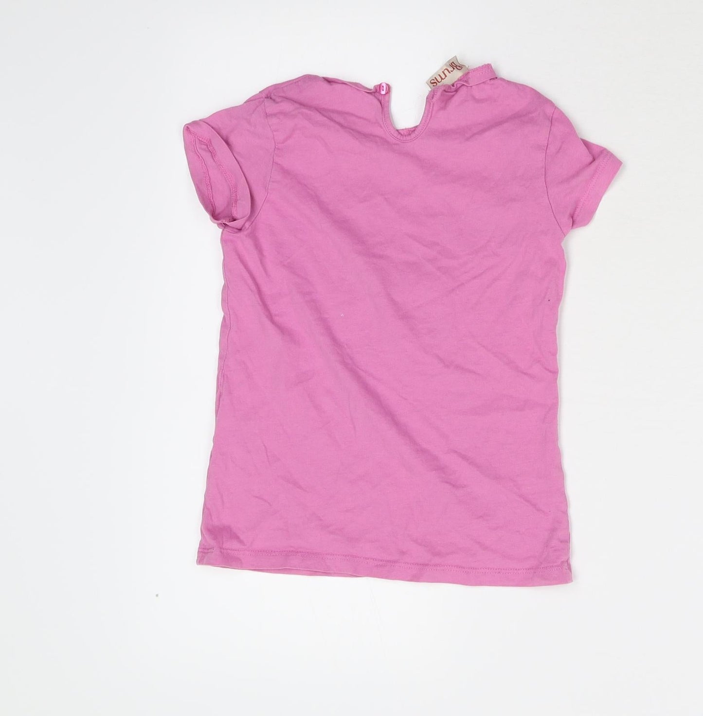 Brums Girls Pink   Basic T-Shirt Size 7 Years