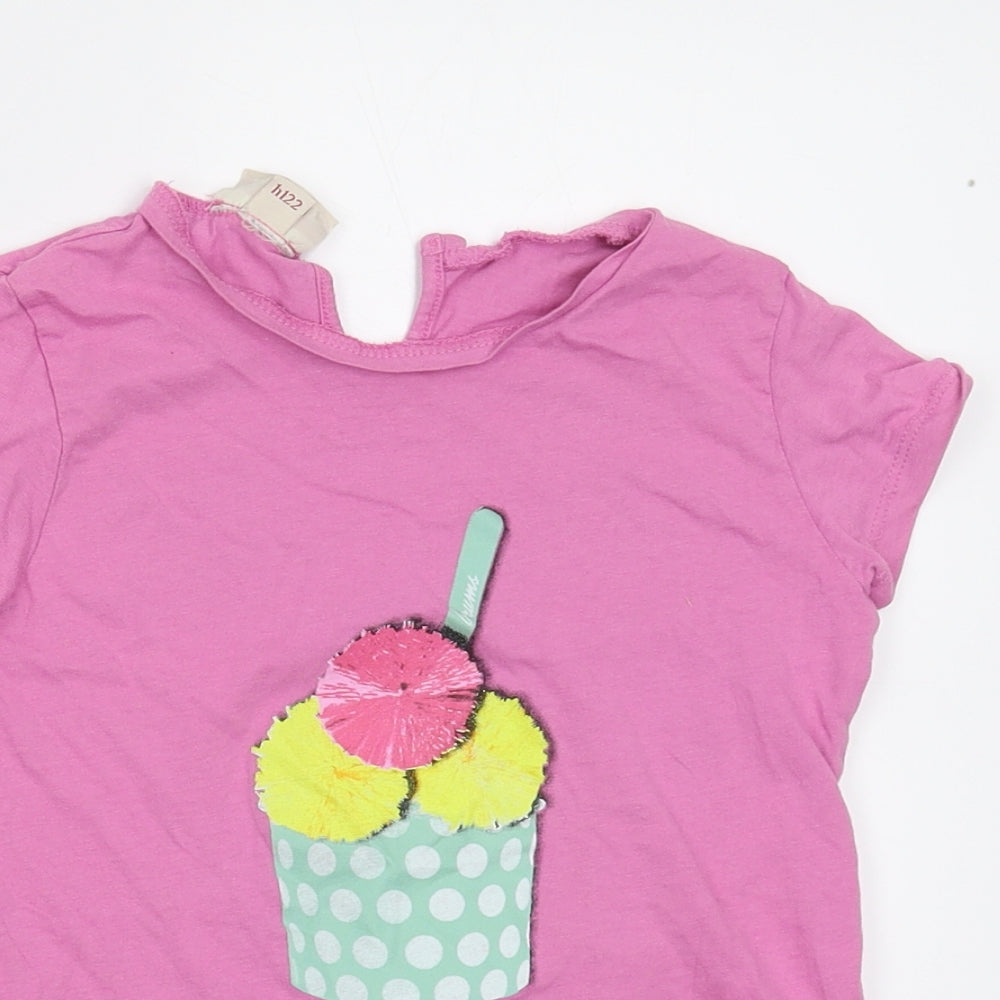 Brums Girls Pink   Basic T-Shirt Size 7 Years