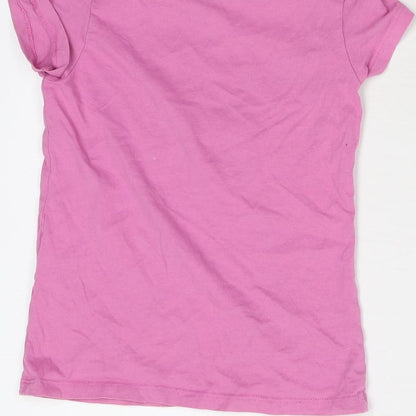 Brums Girls Pink   Basic T-Shirt Size 7 Years