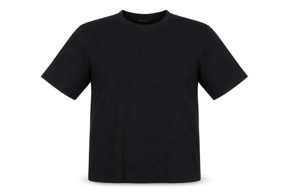 Womens UK Size M Cotton Traders Black Basic T-Shirt