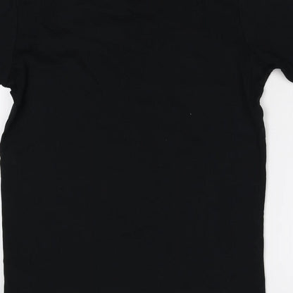 Cotton Traders Womens Black   Basic T-Shirt Size M