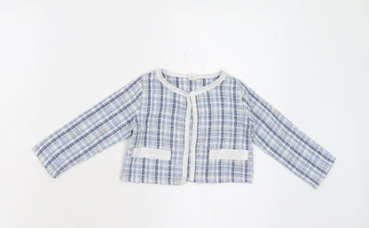 SheIn Girls Blue Check  Jacket  Size 2-3 Years