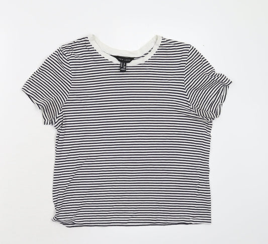 Womens UK Size 10 New Look Multicoloured Basic Blouse