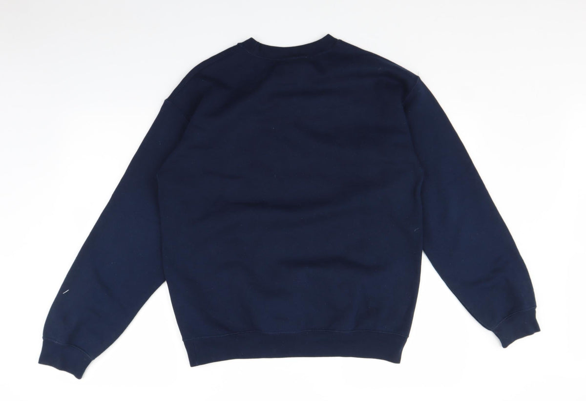 Back view of Missguided men’s blue jumper, size S