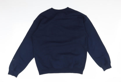 Back view of Missguided men’s blue jumper, size S