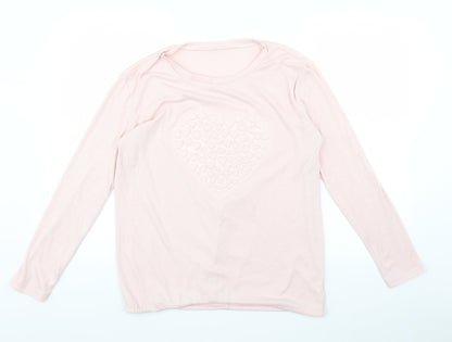 Womens UK Size XL Preworn Pink Basic T-Shirt