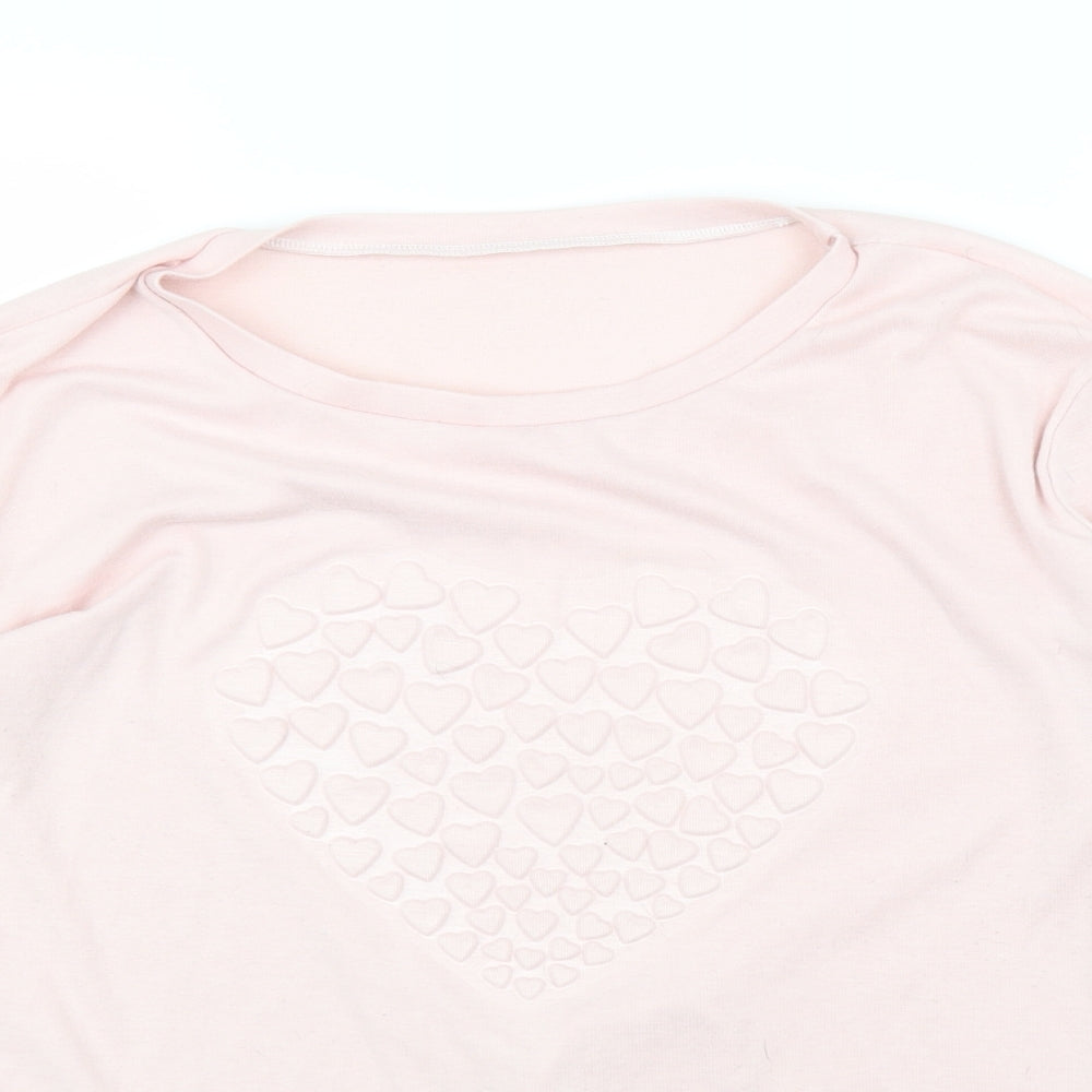 Womens UK Size XL Preworn Pink Basic T-Shirt