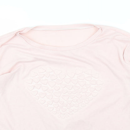 Womens UK Size XL Preworn Pink Basic T-Shirt