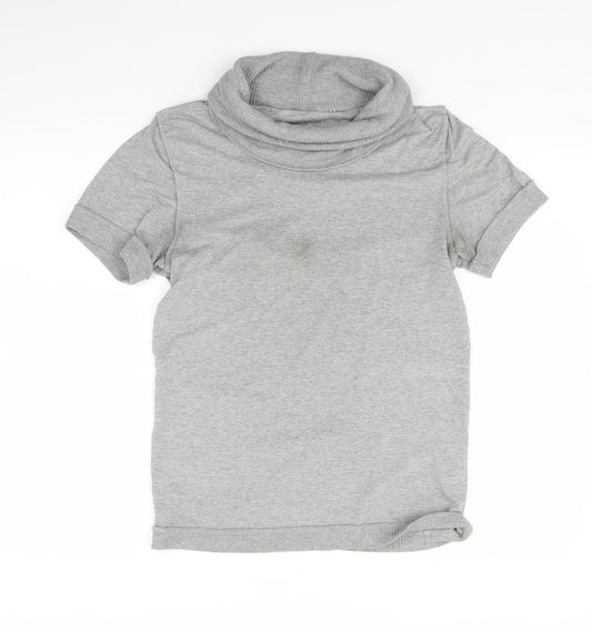 Womens UK Size S New Look Grey Basic T-Shirt