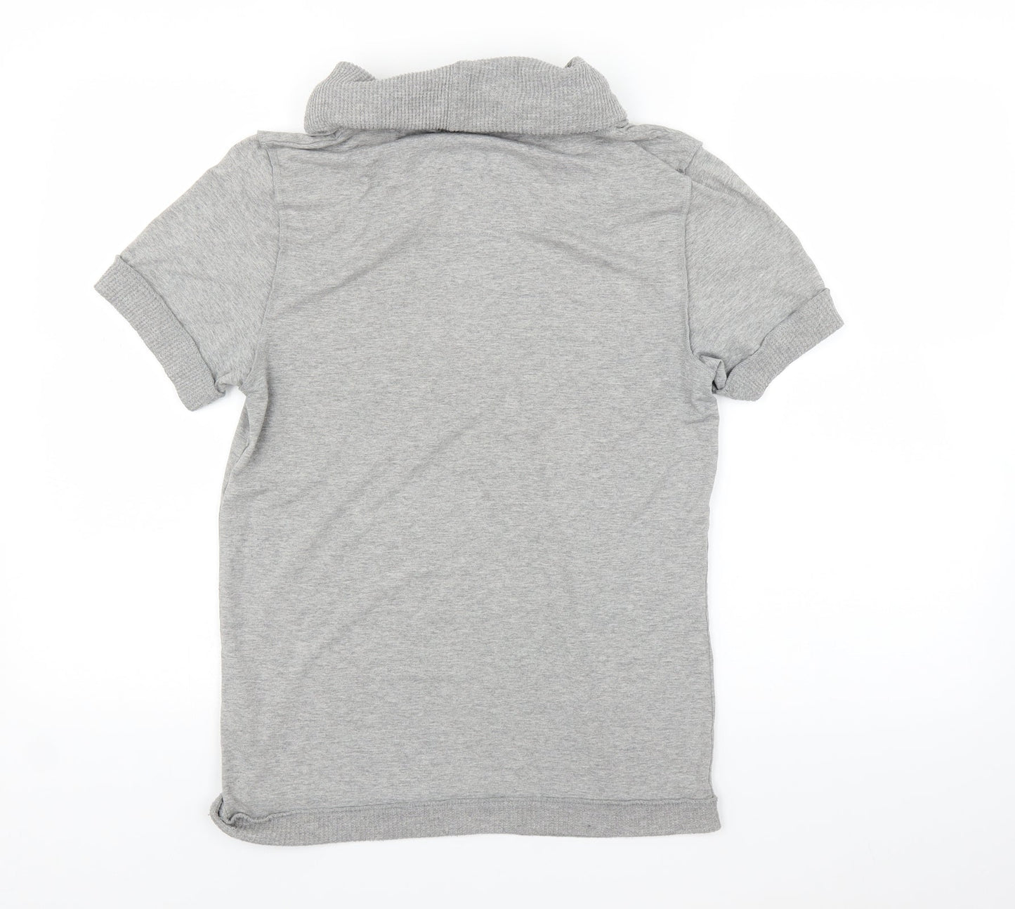 Womens UK Size S New Look Grey Basic T-Shirt