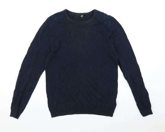 H&M Mens Blue   Pullover Jumper Size S