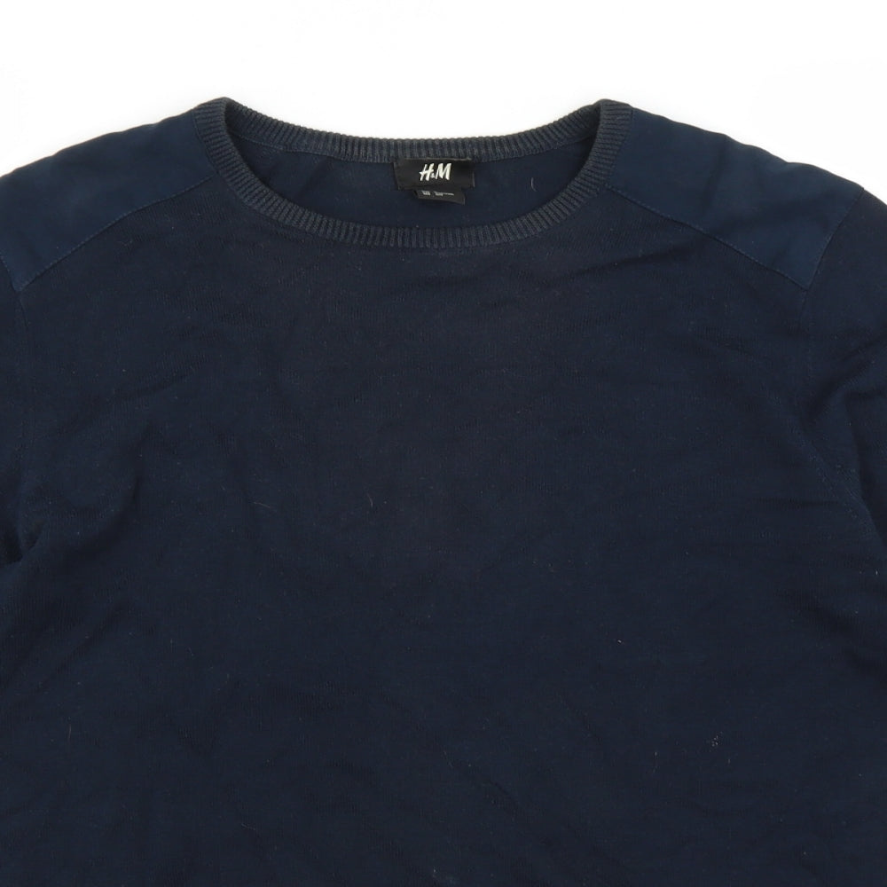 H&M Mens Blue   Pullover Jumper Size S