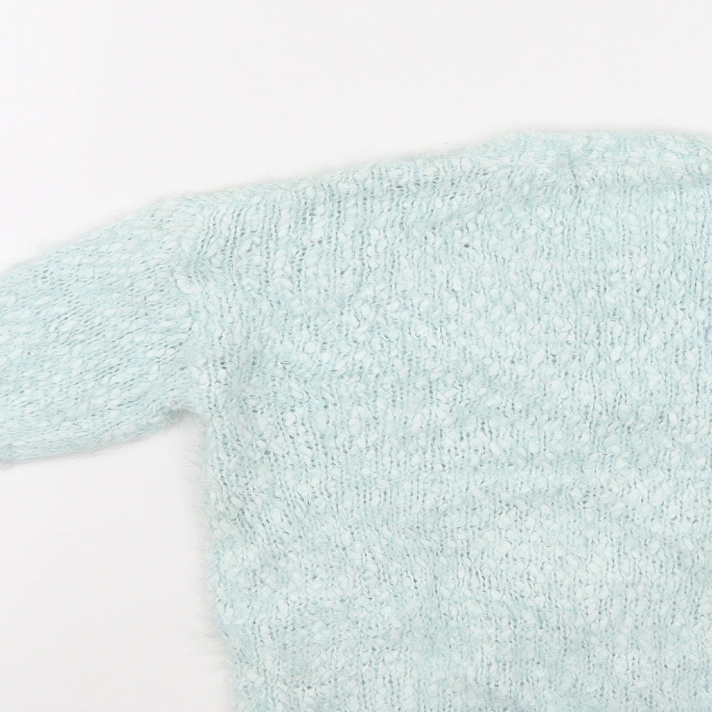 George Girls Blue   Pullover Jumper Size 6-7 Years  - Heart shape