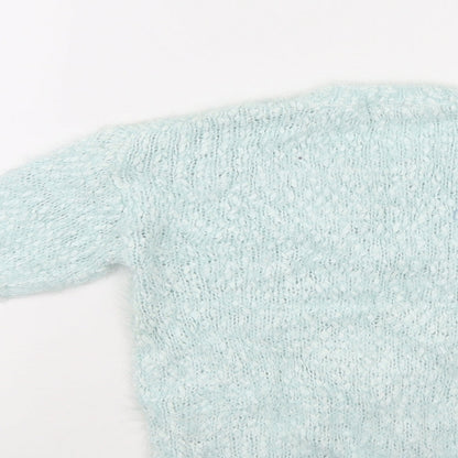 George Girls Blue   Pullover Jumper Size 6-7 Years  - Heart shape