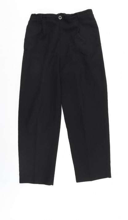 Womens UK Size 12 BM Regular Fit  Black Trousers