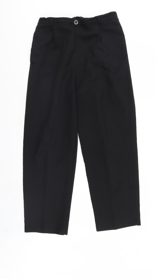 Womens UK Size 12 BM Regular Fit  Black Trousers