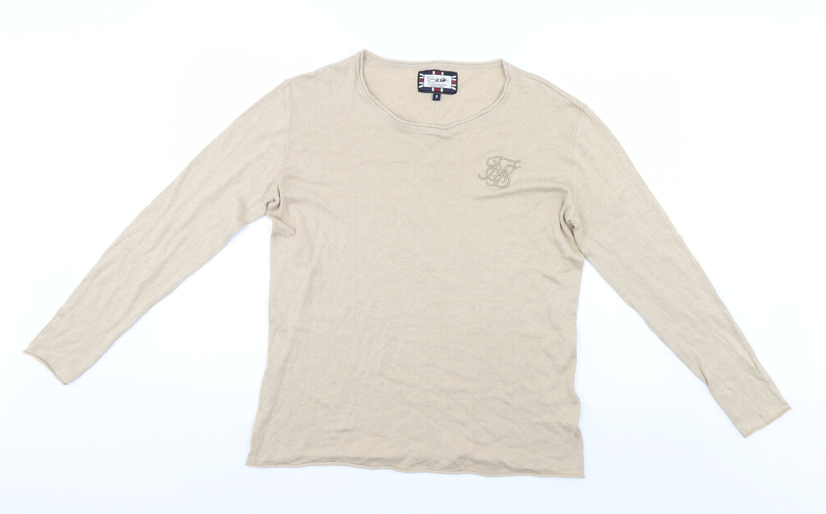 Silk skin Womens Beige   Pullover Jumper Size M