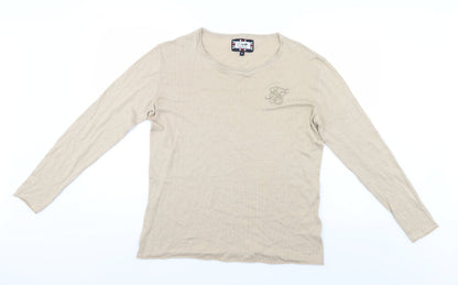 Silk skin Womens Beige   Pullover Jumper Size M