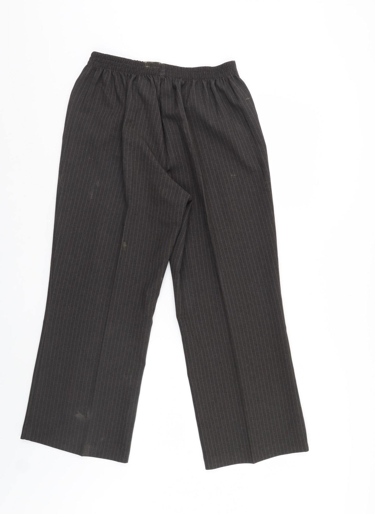 Womens UK Size 12 BM Regular Fit Cropped Brown Trousers