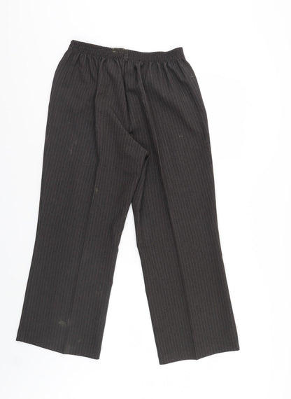 Womens UK Size 12 BM Regular Fit Cropped Brown Trousers