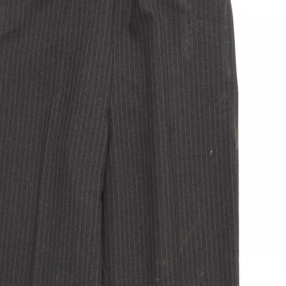 Womens UK Size 12 BM Regular Fit Cropped Brown Trousers