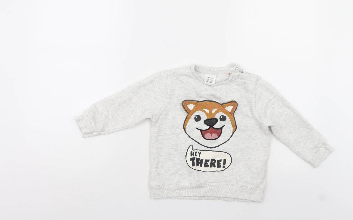 Zara Girls Grey   Henley Sweatshirt Size 3-4 Years