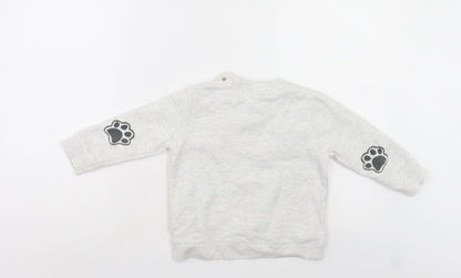 Zara Girls Grey   Henley Sweatshirt Size 3-4 Years