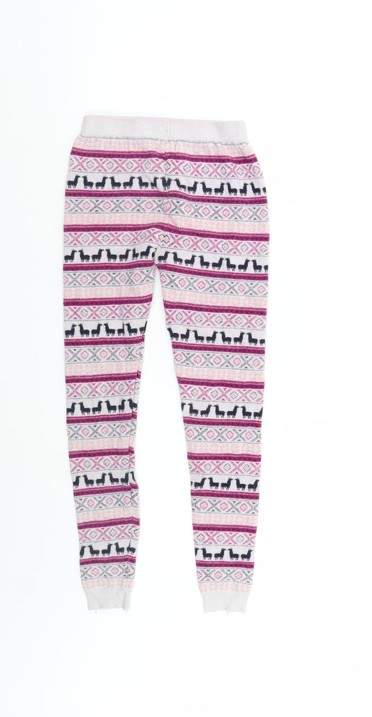 Primark Womens Purple Geometric   Leggings Size 4 L25 in