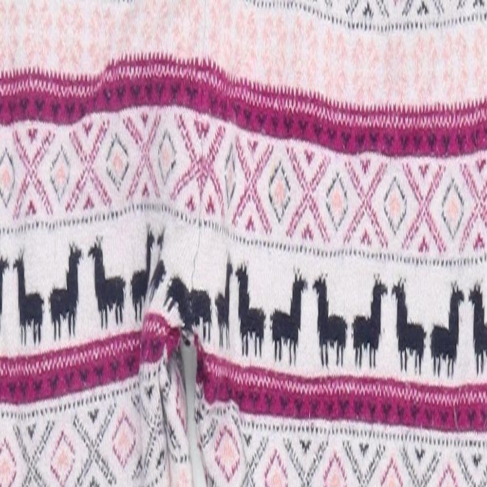 Primark Womens Purple Geometric   Leggings Size 4 L25 in