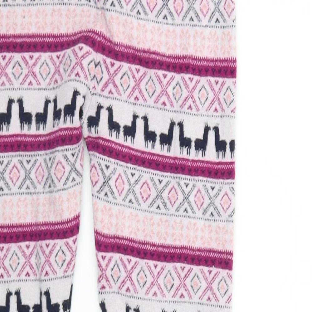 Primark Womens Purple Geometric   Leggings Size 4 L25 in