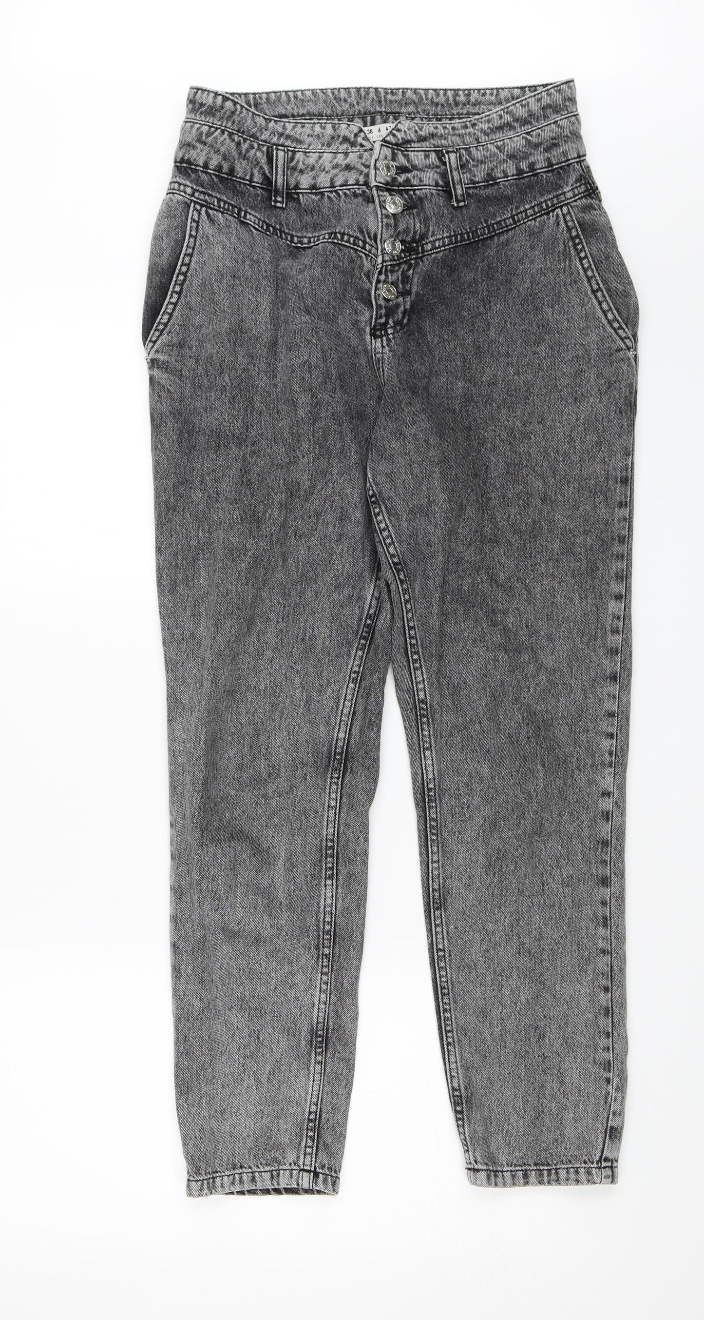 Denim & Co. Womens Black  Denim Straight Jeans Size 10 L26 in