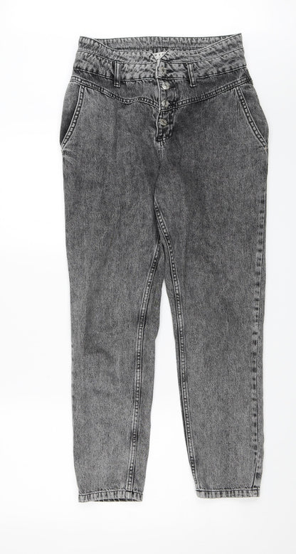 Denim & Co. Womens Black  Denim Straight Jeans Size 10 L26 in