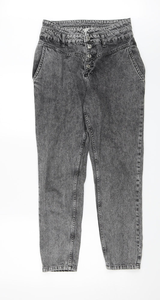 Denim & Co. Womens Black  Denim Straight Jeans Size 10 L26 in